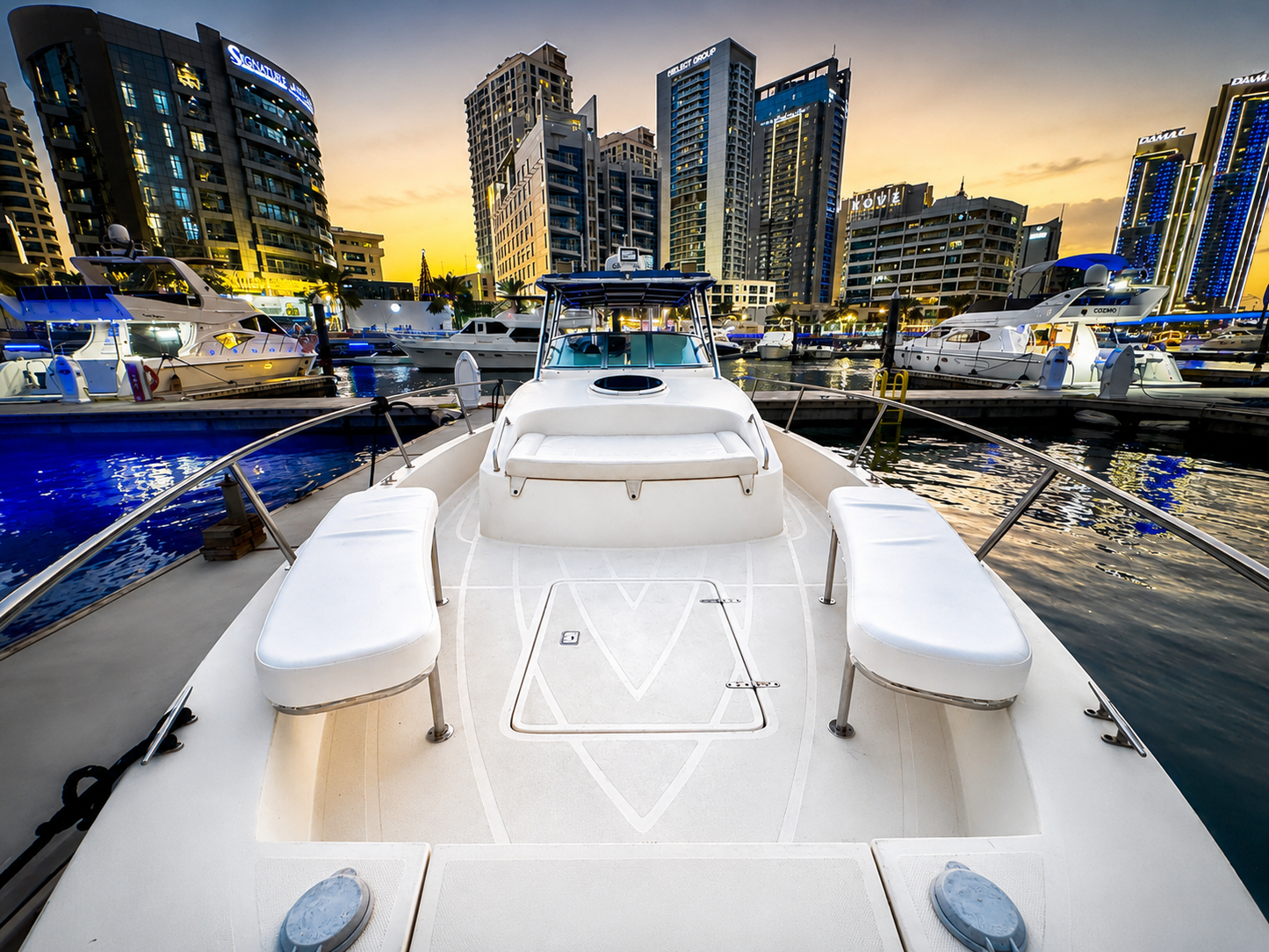Vitamin C 34ft Yacht Rental Dubai | Fishing Trips & Private Gatherings for 10 Guests