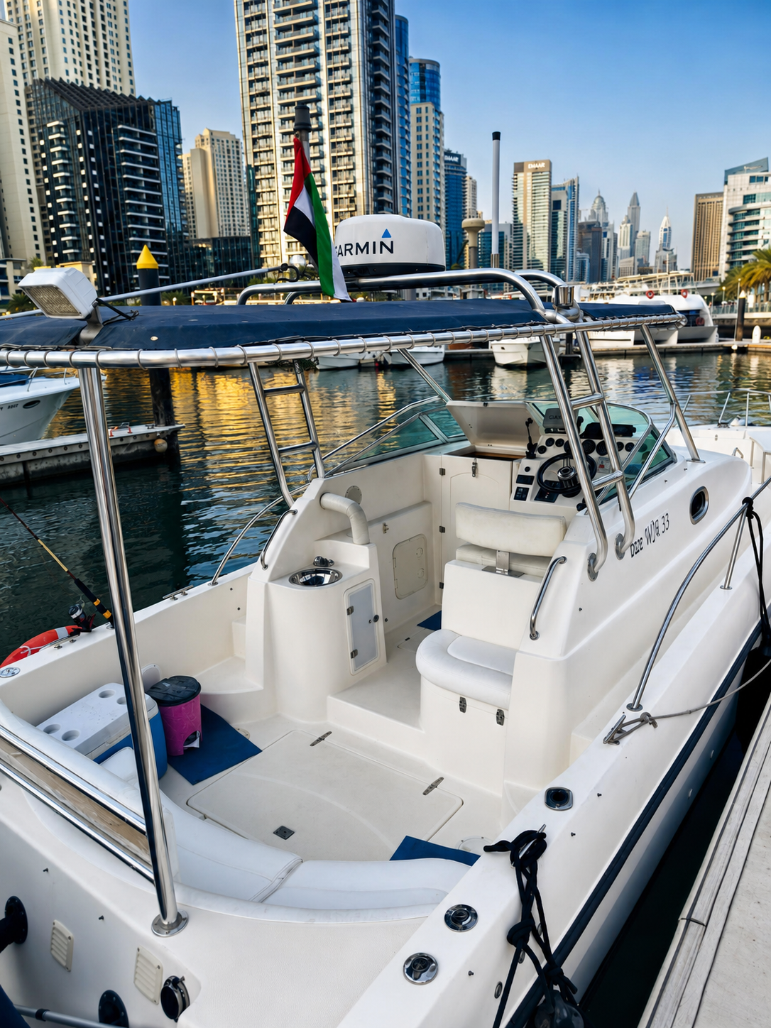 Vitamin C 34ft Yacht Rental Dubai | Fishing Trips & Private Gatherings for 10 Guests