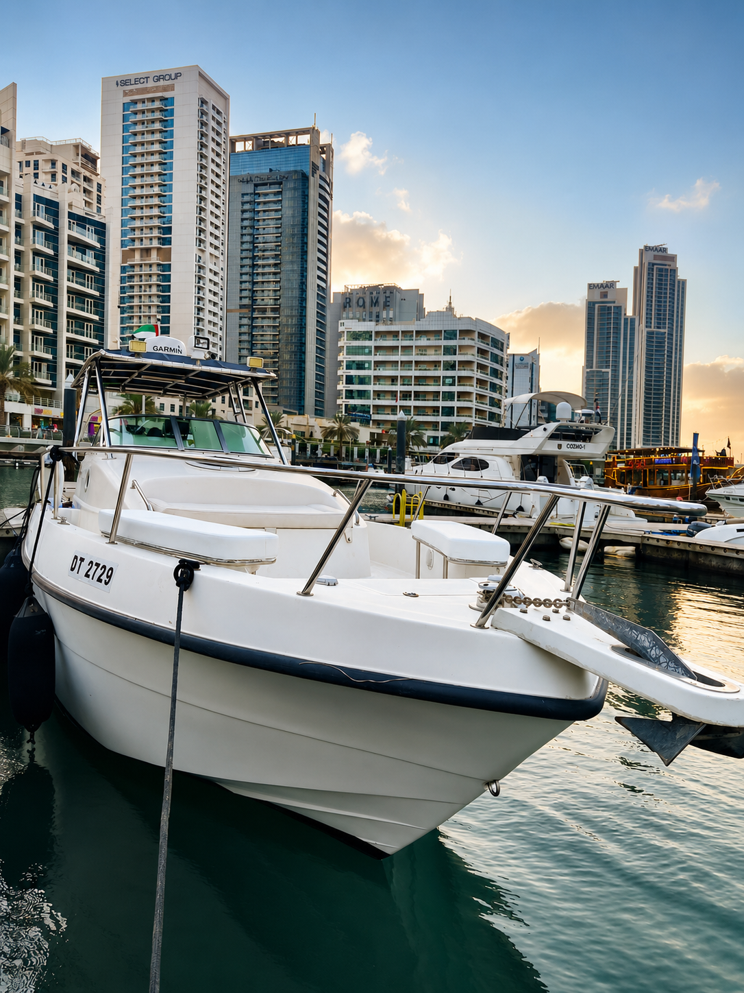 Vitamin C 34ft Yacht Rental Dubai | Fishing Trips & Private Gatherings for 10 Guests