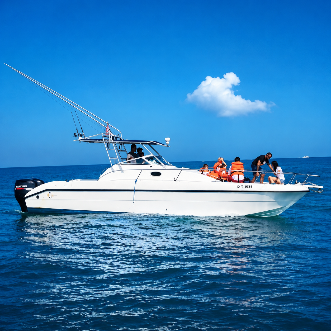 Miami 34ft Fishing Yacht Charter | Private Boat Rental for Up to 10 Guests